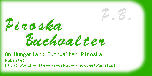 piroska buchvalter business card
